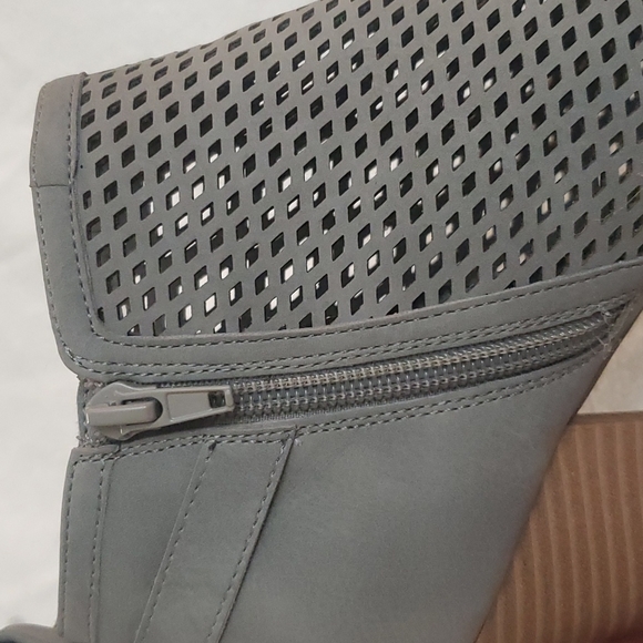 Gray Ankle Booties Open Toe - Picture 7 of 11